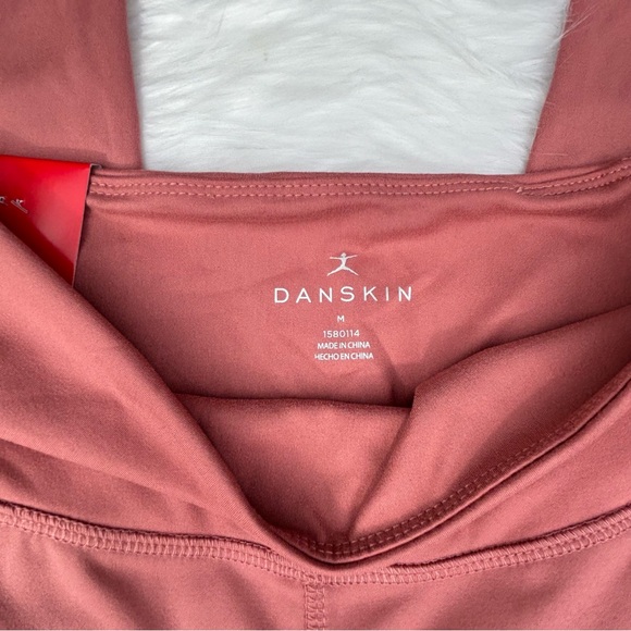 Danskin High Rise Set of Leggings Size Medium (Green & Mauve) NWT - Picture 6 of 9